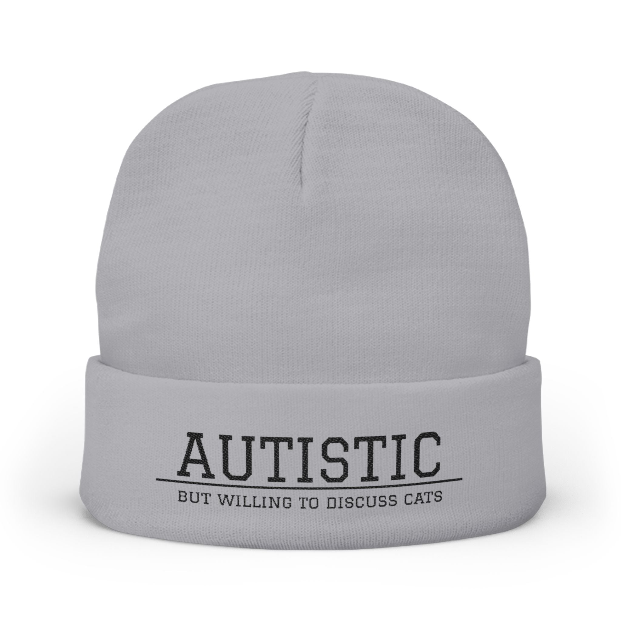 Autistic But Willing To Discuss Cats Knit Beanie