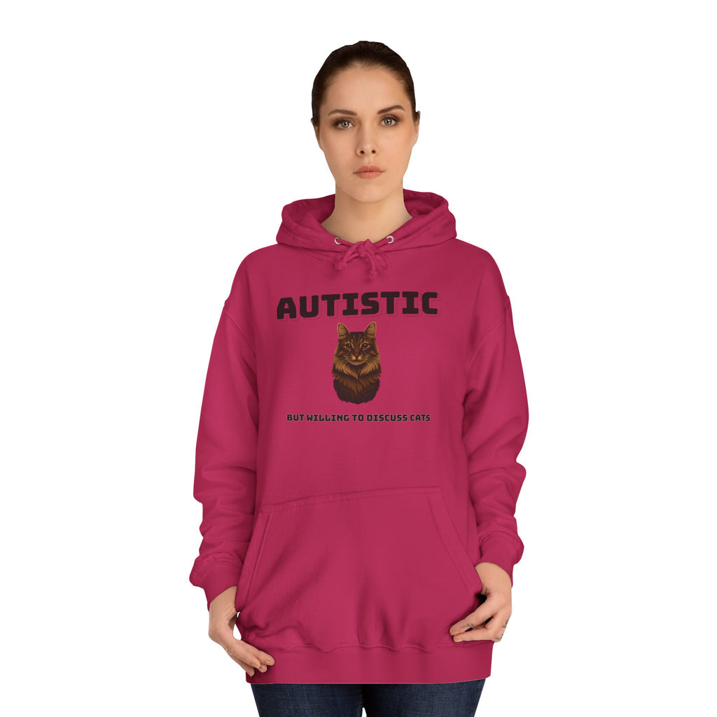 Autistic Cat Lover College Hoodie