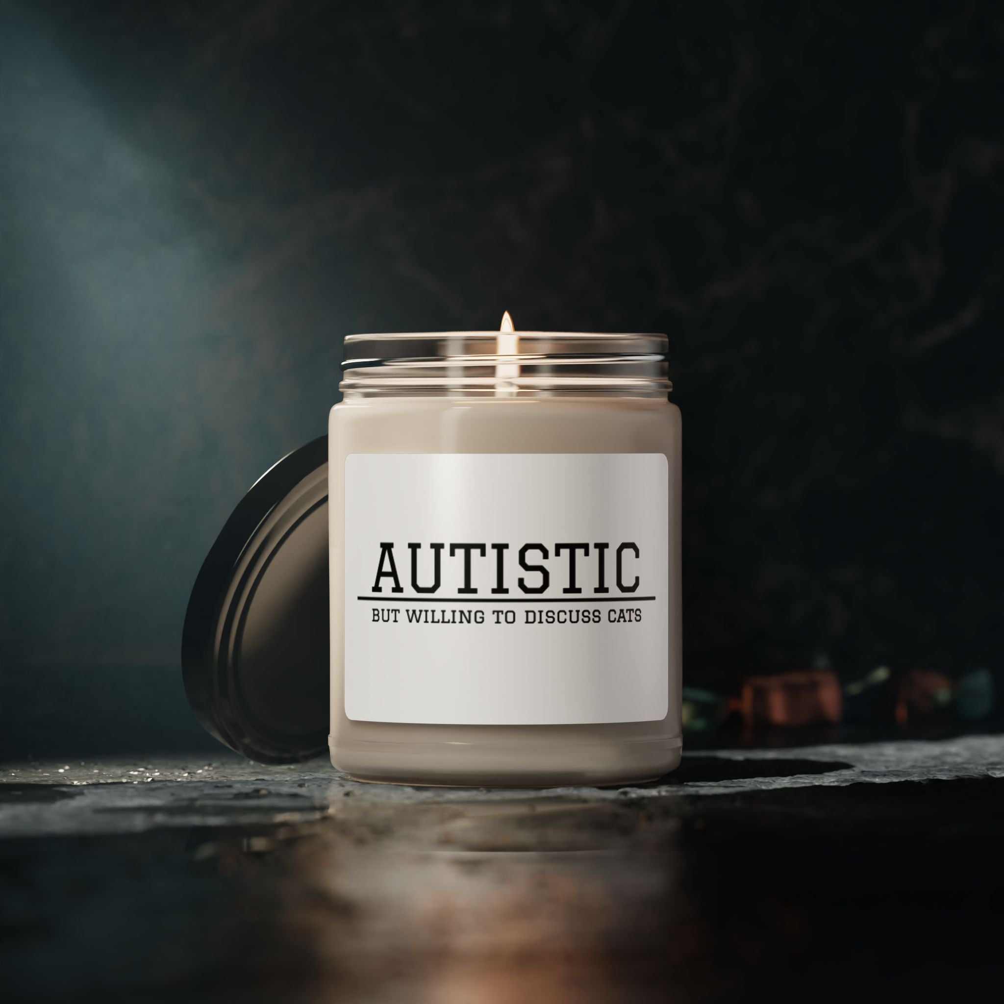 Autistic But Willing To Discuss Cats Scented Soy Candle