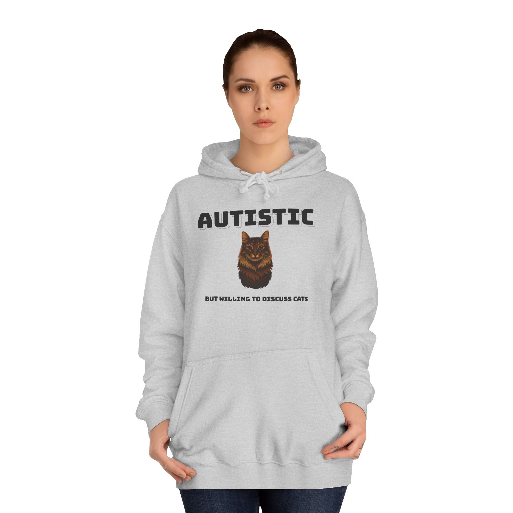 Autistic Cat Lover College Hoodie